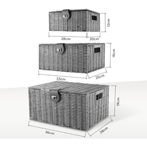 Cestino in plastica per pezzi, organizer per armadi (25 x 17 x 10 cm) scatole gr