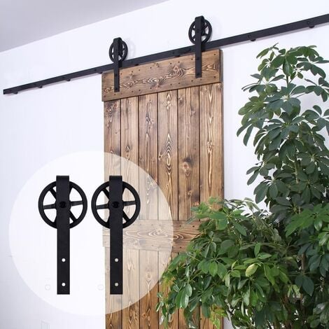 6.6FT/200cm Binario per Porta Scorrevole in Legno Singolo per porte  Scorrevoli Kit Hardware con