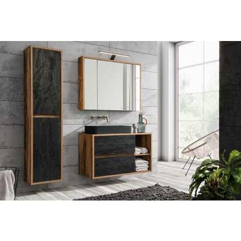 Gabinete de almacenamiento grande para baño, espejo de origen, espejo de  almacenamiento de madera, armario de espejo montado en la pared, espejo de