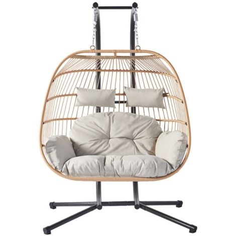 2Sitzer Hängesessel mit Rattaneffekt FARO