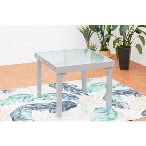 Gartentisch ausziehbar für 8 Personen aus Aluminium MOLVINA