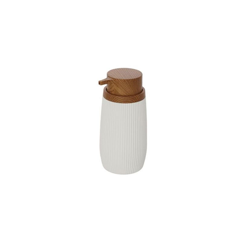 Dispenser Sapone Da Appoggio Nero In Abs E Bambù Surf - 6