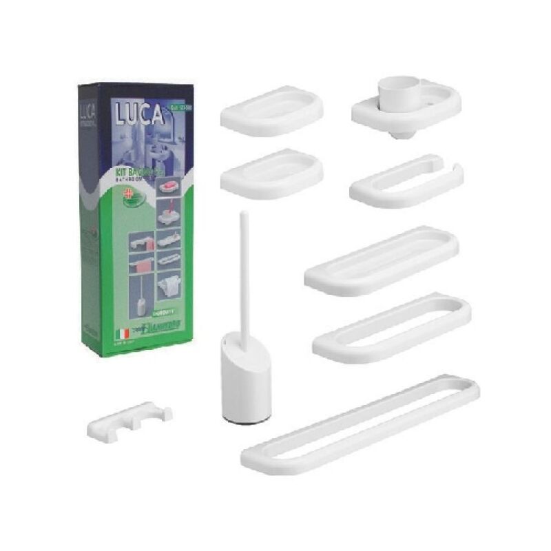 Cleafe - Mensola Angolare Angoliera 2 Ripiani Porta Oggetti Bagno Metallo Bianco 52527 46074303