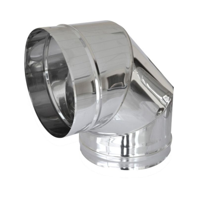 Canna Fumaria Curva 90 DN 130 Smaltato 600 Gradi Stufa A Legna CE Made In Italy 93385593