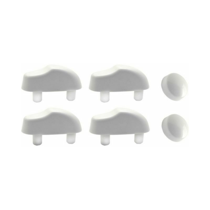 Kit 6 pezzi paracolpi PAR011 mix bianchi in plastica per Copriwater sedile Wc