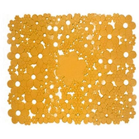 TAPPETO ANTISCIVOLO DOCCIA VASCA FIORI VERDE ACIDO Tappetino Quadrato 53x53