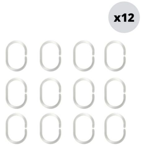 BEBUSINGOTO Anelli Per Tenda Da Doccia, 12 Pezzi, Colore Nero, Ganci - Foto 8