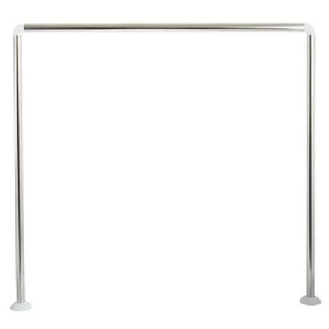 BASTONE PER TENDA DOCCIA 3 LATI IN ACCIAIO INOX Acciaio Inox 80x80x80 cm