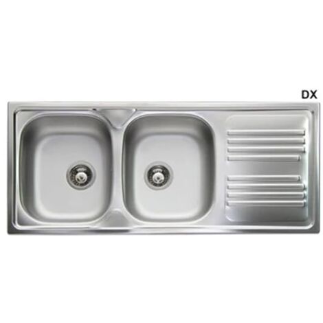 Lavello Cucina 1 Vasca Incasso Gocciolatoio Dx 60 cm Acciaio Apell