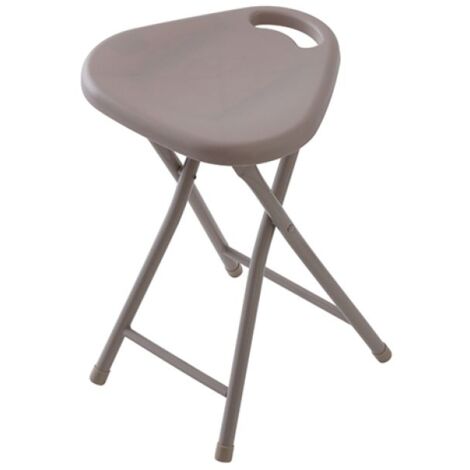 Sgabello Pieghevole H&H Grigio/Nero - 34x36x47 Cm, Peso Max 120 Kg - Foto 8