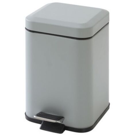 Pattumiera Quadrata Da 3 Litri - Colore Tortora, 16x16x24 Cm - Foto 12