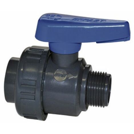 VALVOLA A SFERA MONOGHIERA IN PVC CON FIL. MF 1/2&quot