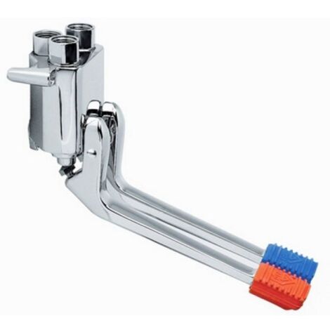 Rubinetto A Pedale Per Lavandino - Ottone Cromato, G1/2, 360&deg; Rotazione, Per Cucine E Ospedali