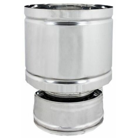 TERMINALE ANTIVENTO A BOTTE ACCIAIO INOX Diam. 100x150