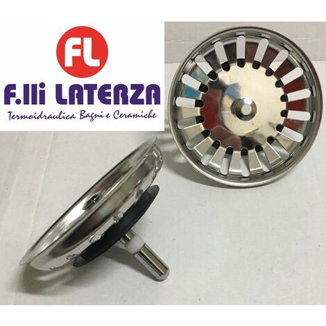 GRIGLIA INOX BASKET TIPO FRANKE CESTELLO PILETTA TAPPO RICAMBIO