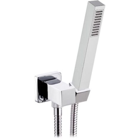 Presa Doccia Con Supporto QWORK In Ottone G1/2 - Supporto Universale Per Doccetta, Facile Installazione A Muro