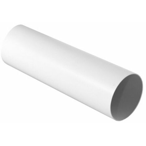 TUBO TONDO PER SISTEMA DI AERAZIONE CANALIZZATA BIANCO Diam. 100 mm - Lungh. 1000 mm