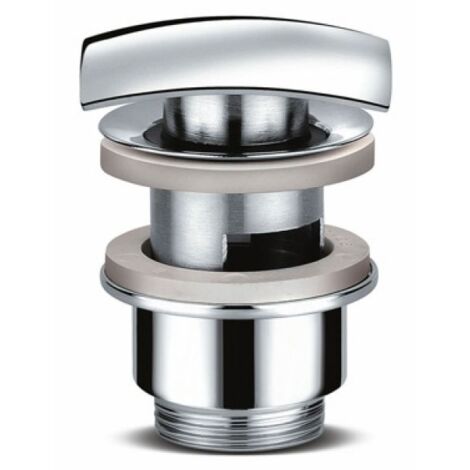 PILETTA LAVABO CLICK-CLACK TAPPO QUADRO CON TROPPO PIENO 1" 1/4