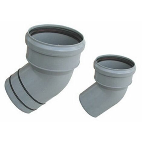 CURVA IN PP RIDUZIONE AL  PVC DIAM. 110 / 100  VALSIR 45°  con oring