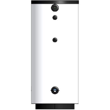 BOLLITORE VETRIFICATO CON SCAMBIATORE FISSO MOD. BSV lt 195 / D. 600 - H. 1170 mm
