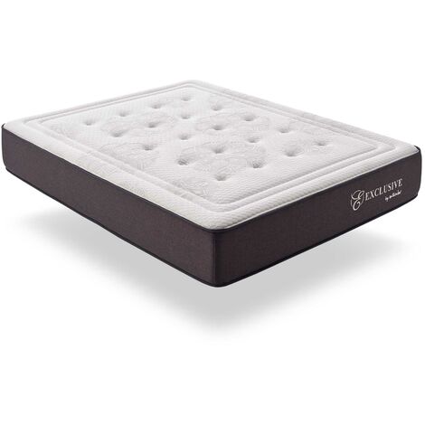 Matelas à Ressorts 140x200 cm - Exclusive  - Matelas Ressorts Ensachés Hybrid, Multicouches Mousse à mémoire de forme HR + Blue Latex, Confort Mi-Ferme, Épais 24 cm
