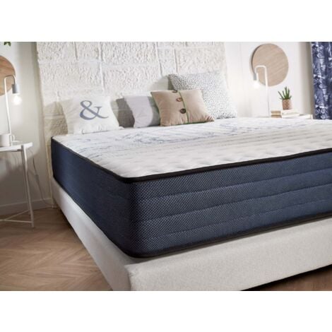 Matelas Dream Komfort 90x200 cm - 24 cm - Technologie Blue Latex et mousse HR à mémoire de forme - Réversible - 7 zones - Mi-ferme