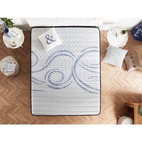Matelas Dream Komfort 90x200 cm - 24 cm - Technologie Blue Latex et mousse HR à mémoire de forme - Réversible - 7 zones - Mi-ferme