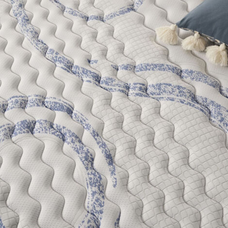 Matelas Dream Komfort 90x200 cm - 24 cm - Technologie Blue Latex et mousse HR à mémoire de forme - Réversible - 7 zones - Mi-ferme
