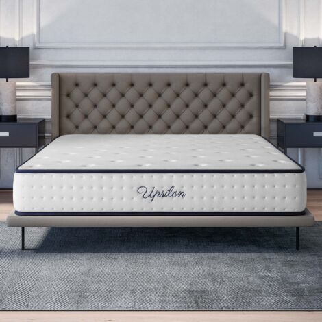 Matelas Upsilon 140x200 cm - Épais 26 cm - Mousse HR, Blue Latex