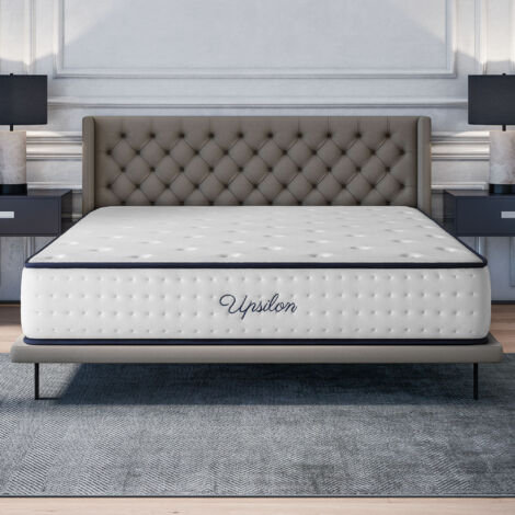 Matelas Upsilon 160x200 cm - Épais 30 cm - Blue Latex, Mousse HR