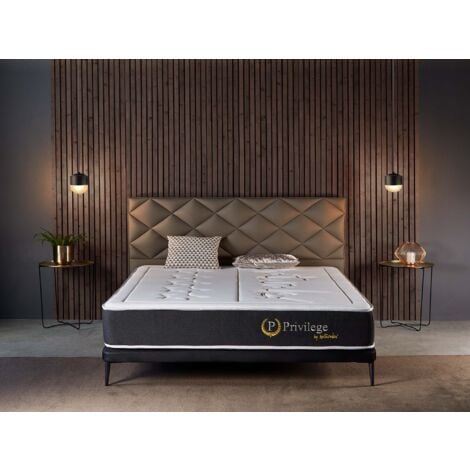 Naturalex - Matelas Privilège 160x200 cm - Très épais 30 cm - Mousse mémoire de forme HR, Blue Latex - 7 zones de confort - Haut de Gamme