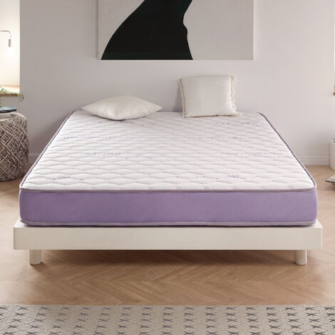 Matelas Geltech 70x190 cm Mousse à Mémoire de Forme HD - Accueil Latex + HR  - 7 Zones Grand Confort - 17 cm