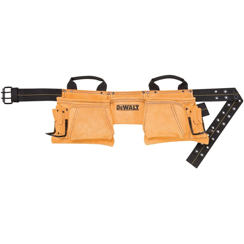 Dewalt DG5372 Suede 12 Pocket Carpenters Nail Pouch and Tool Belt Apron