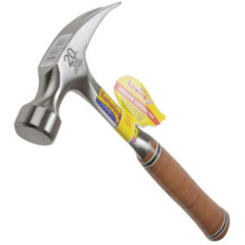 Estwing 20oz Straight Claw Nail Hammer with Leather Grip E20S