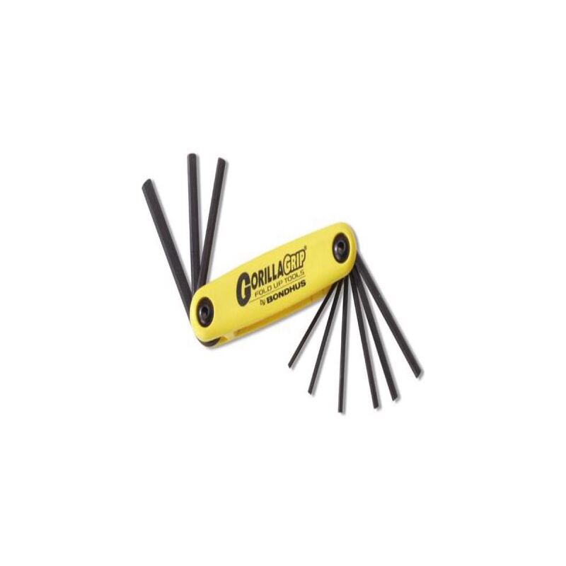 Bondhus 9pc Imperial Folding Gorillagrip Hex Allen Key Set 12589 5/64