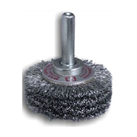 SIT 70mm x 12mm x 6mm Shaft Steel Crimp Wire Wheel Brush 0973