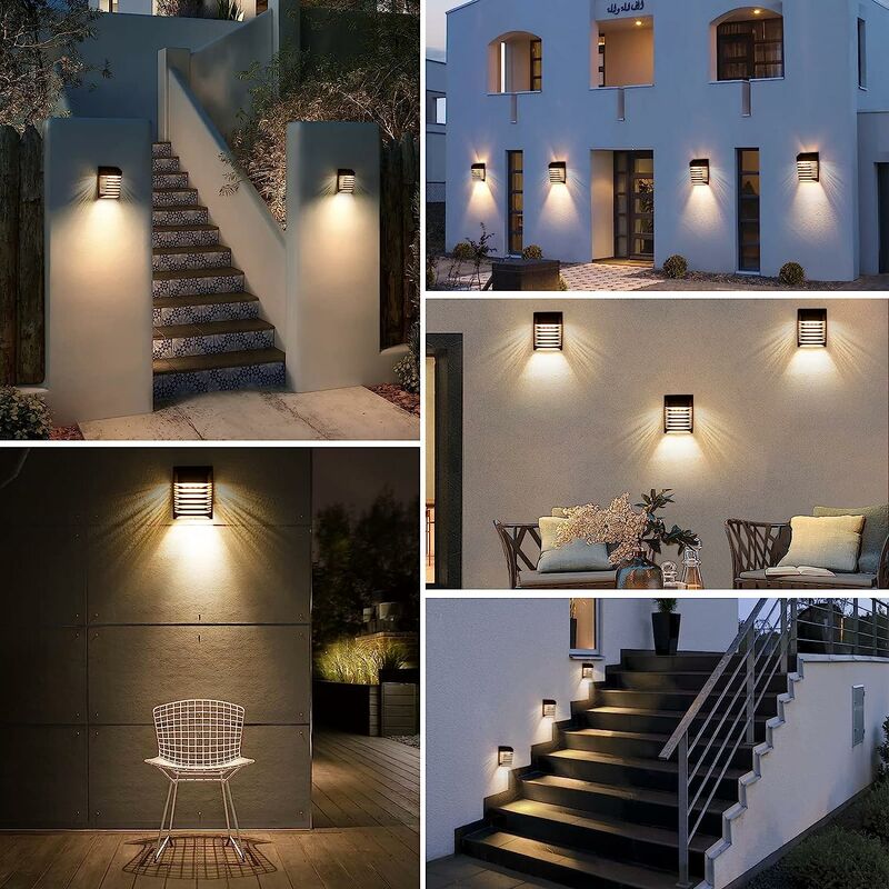 Luz de pared LED para exteriores con sensor de movimiento, iluminación  exterior de 18 W, luz de control de inducción de radar cuadrada impermeable  para patio, balcón, garaje, talle