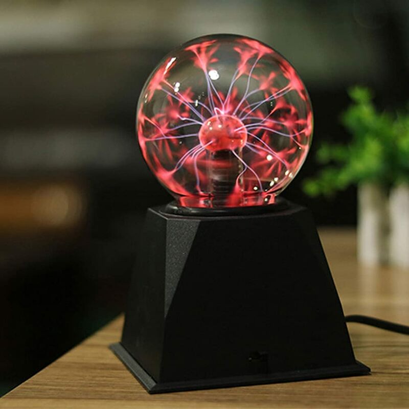Bola de plasma mágico 10 cm, lámpara de plasma de bola de 4 pulgadas, luz  de plasma sensible