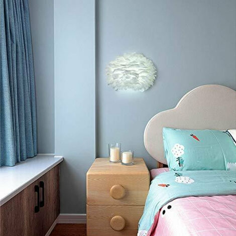 Apliques para Habitación Plumas Moderno Esférica Aplique pared E27 Base  Para dormitorios salones pasillos vestíbulos Blanco