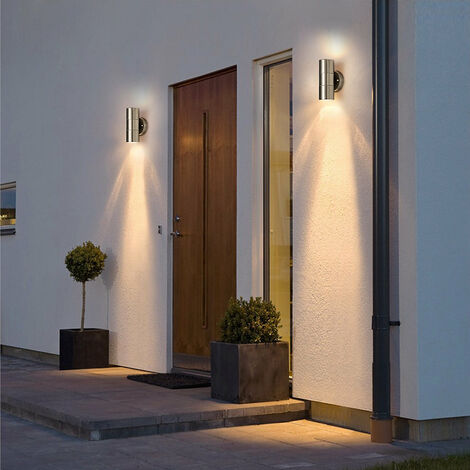 Pack 3 apliques de Pared Exterior Solar LED 8,9cm luz superior e