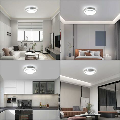 Plafón LED Diseño moderno Blanco Frío 6000K Redondo Lámpara Techo LED Para  salón dormitorio comedor despacho Blanco