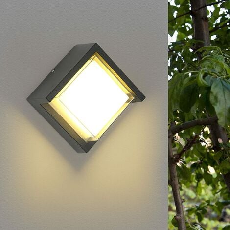 Luz LED con sensor de movimiento para exteriores, lámpara de montaje en  pared exterior moderna con IP54 impermeable para casa, garaje, patio,  jardín