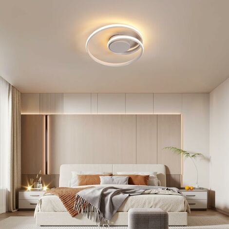 Plafon LED, Lámpara de techo 42W, plafón LED techo anillo 4500K, Lampara de  acrílico negro para dormitorio 3360 lúmene, salón, estudio, oficina
