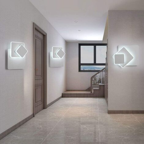 Luces LED de pared regulables para sala de estar, lámpara de pared interior  con control remoto, tira larga, lámpara de pared acrílica, negro, luz