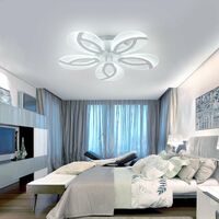 para sala de exposición salón y dormitorio Lámpara de Techo LED forma de flor creativa 6000 K Moderna Plafón LED Techo 5 brazos 60 W 