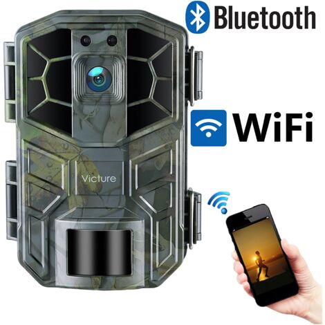 Victure Caméra de Surveillance WiFi 4K 30MP HC520, Contrôle D'application Bluetooth, Version Nocturne de Caméra de jeu de Chasse avec 40 LED IR Pour La Surveillance de la Faune