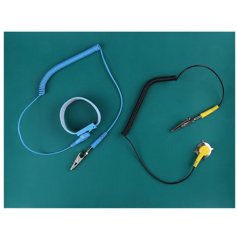 bracelet antistatique avec cable de mise a la terre et protection contre  surtensions