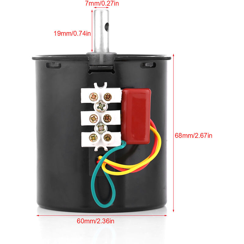 Mini Moteur Électrique 30W Moteur à Courant Continu 12V/24V à Aimant  Permanent Grande Vitesse CW/CCW(12V 3000RPM)