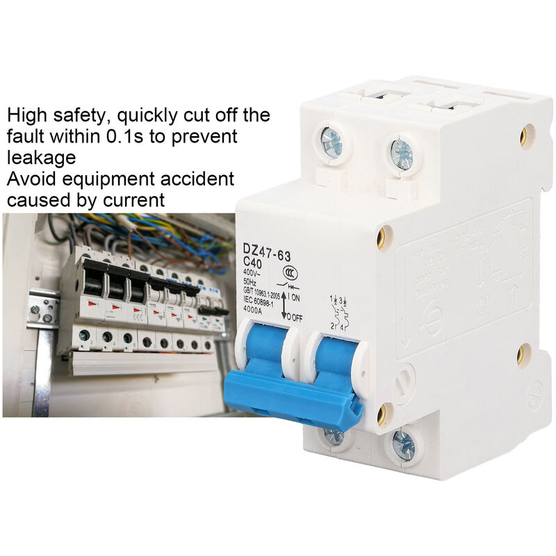 interrupteur pneumatique 3 pièces DZ47-63Z DC1000V 4P disjoncteur MCB  interrupteur d'air photovoltaïque protection contre les