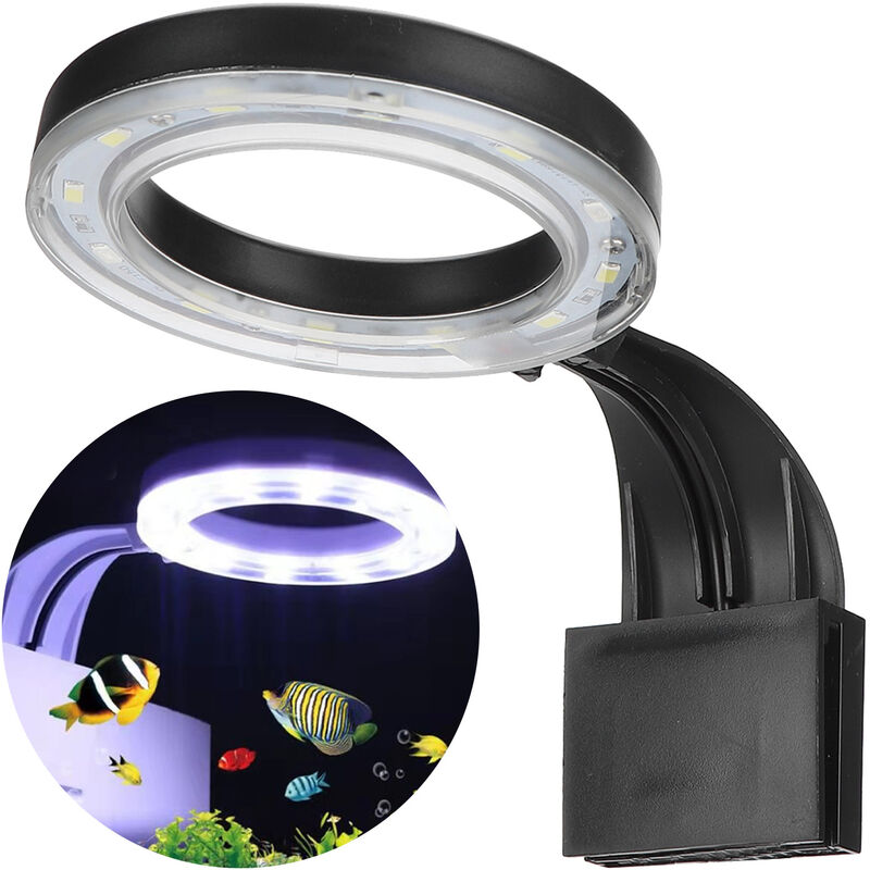 Lumière de bulle d'air d'aquarium de 5 pouces 12Leds, lampe de